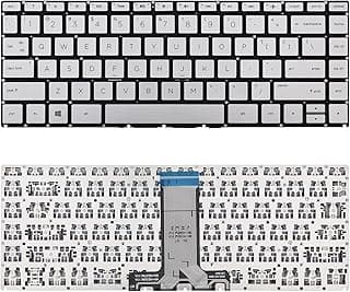 كيبورد لابتوب متوافق مع اتش بي Pavilion X360 14-BA 14T-BA 14M-BA 14-BS - فضي