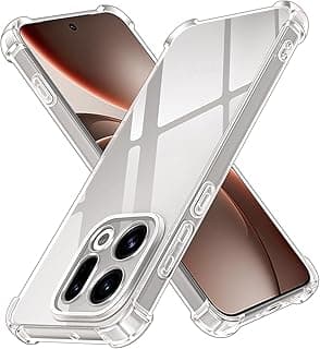 جراب Dl3 Mobilak متوافق مع Oppo Find X9، غطاء سيليكون شفاف TPU مضاد للصدمات مع حماية للكاميرا وزوايا مدعمة - شفاف