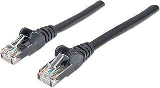 Intellinet Network Patch Cable, Cat6, 3m, Black, CCA, U/UTP, PVC, RJ45, Gold Plated Contacts, Snagless, Booted, Polybag
