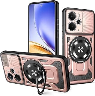 جراب حماية مقاوم للصدمات UNBLACK لحماية الكاميرا من TPU + PC متوافق مع Realme 14T/Realme 14 5G (ذهبي وردي)