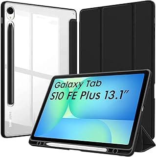 Cover Case for Samsung Galaxy Tab S10 FE Plus 13.1 inch Cover with [Pencil Holder] Hybrid Cover for Samsung Tab S10 FE Plus 13.1 inch Tablet [Auto Sleep Wake Support] - Black