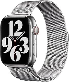 سوار Tech-MD متوافق مع ابل واتش 38mm 40mm 41mm، سوار شبكي معدني من الستانلس ستيل بديل متوافق مع ابل واتش Series 7 6 5 4 3 2 1 SE