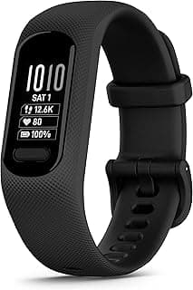 Vivosmart 5، متتبع نشاط ولياقة بدنية مع قياس نسبة الأكسجين في الدم ومراقب معدل ضربات القلب. أسود، مقاس كبير
