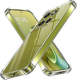 جراب سيليكون شفاف TPU مضاد للصدمات مع حماية للكاميرا متوافق مع Motorola Edge 60 Fusion