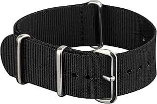 Infantry 22mm 20mm Slip-thru Watch Strap, Nylon Watches Band, Replacement Military 4 Rings Watchband, Multiple Colors, Divers Heavy Duty Strong
