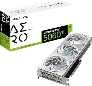 جيجابايت بطاقة رسومات جيفورس RTX 5060 Ti ايرو او سي 8G، 8GB 128-bit GDDR7، منفذ الملحقات الاضافية السريع 5.0، نظام تبريد ويند فورس، بطاقة فيديو GV-N506TAERO OC-8GD