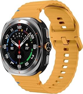سوار رياضي لساعة سامسونج Galaxy Watch 8 مقاس 40 مم 44 مم / 8 Classic مقاس 46 مم للرجال والنساء، سوار سيليكون رياضي ناعم ومقاوم للماء بدون فجوات بضغطة واحدة لساعة سامسونج Watch 8/8 Classic