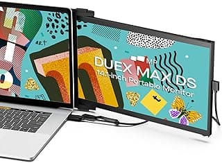 New Mobile Pixels Duex Max DS 14.1'' FHD Portable Monitor, USB Type-C/HDMI Plug and Play 1080p Laptop Monitor Extender, Portable Screen for 14'' to 17 '' Laptops, Mac/Windows/Android/Switch Compatible