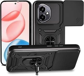Case Cover Shock resistant UNBLACK Sliding CamShield TPU + PC Compatible with Honor 400 (Black)
