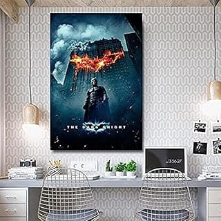 بوستر فيلم ذا دارك نايت مطبوع بدقة الترا اتش دي من بلاستيك بي في سي بطباعة ثلاثية الابعاد بدون اطار، أخضر