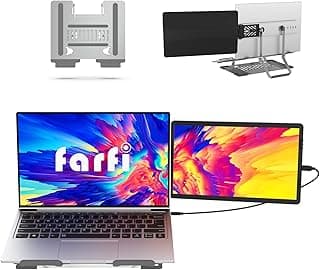 14inch Laptop Screen Extender - 360° Rotatable Attachable Portable Monitor for Laptop TFT USB Laptop Dual Screen, Plug and Play for Mac, PC, & Chrome (Single 14.1" Portable Monitor with Stand)