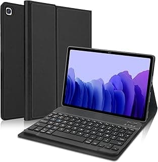 جراب كيبورد لجهاز سامسونج Galaxy Tab A7 10.4 بوصة 2022 – كيبورد بلوتوث قابل للفصل بتوزيع AZERTY، أسود