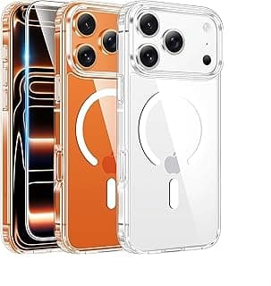 Premium iPhone 17 Pro Max Case MagSafe Compatible – Clear Magnetic Wireless Charging Slim Protective Cover – Anti-Yellowing Transparent Shockproof Phone Case | Cristal Clear & Sleek Design