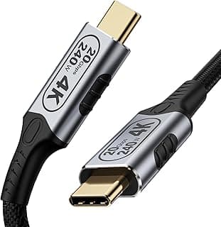 Type c to Type c Short Cable,20gbps USB c Cable,USB c 3.2 gen 2,4k USB c Cable,@60Hz Video,USB c Cable Monitor,240w USB c Cable,high Speed USB c Cable,0.8ft ft USB c Cable