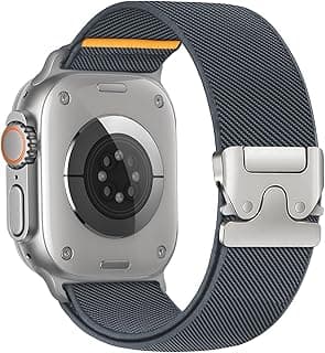 حزام نايلون مرن لساعة ابل Ultra 3 2 1 مقاس 49mm 46mm 45mm 44mm 42mm، سوار رياضي مرن بمشبك باراشوت لساعة ابل Series 11 10 9 8 7 6 5 4 3 SE/2