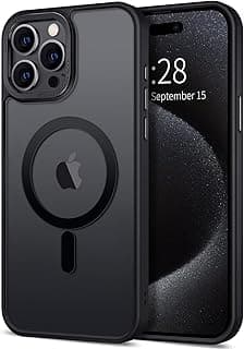Case for iPhone 15 Pro Max Case Magnetic Translucent Matte Phone Cases 6.7" [Compatible with MagSafe] Thin Slim Fit Shockproof Bumper Hard Protective Cover for Women Men Girls, Frosted Black
