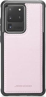 Phone Case Compatible with Samsung Galaxy S20 Ultra Luxury PU Leather Back Cover Cover Compatible with Samsung Galaxy S20 Ultra (Pink)