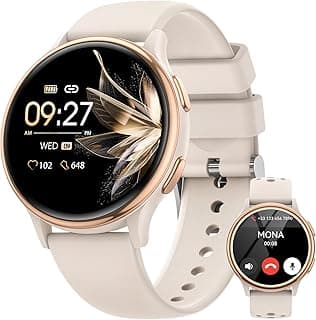 [3 in 1] Smart Watches for Women [400+Watch Faces/Answer/Calls/Female Health], 1.27" Fitness Tracker Smartwatch for iPhone ＆ Android, Reloj Inteligente Para Mujer Heart Rate Monitor, 70+ Sport Modes
