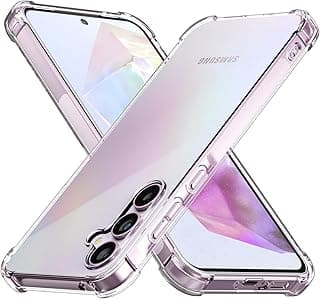 جراب لسامسونج Galaxy M55 شفاف بظهر مبطن بالهواء سيليكون ناعم مضاد للصدمات والخدش من Emodil (شفاف)