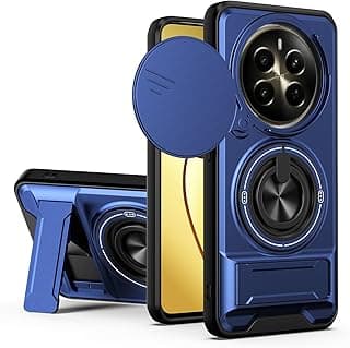 Case Cover Shock Resistant UNBLACK Protect Camera TPU + PC With KickStand Compatible with Realme 12 Pro/Realme 12 Pro Plus/Realme P1 Pro (Blue)