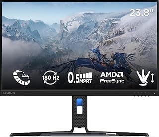 شاشة ليجن R24e 23.8 بوصة FHD بحماية من الماء، 180Hz نسبة ألوان 99% sRGB وزمن استجابة 0.5ms بحامل قابل لضبط الارتفاع والميل والدوران، حماية عين بتقنية اي كومفورت 2.0 ودعم أجهزة تشغيل الألعاب من لينوفو