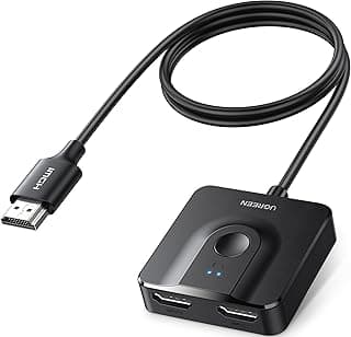 موزع HDMI بدقة 4K 60Hz - 2 مدخل لـ 1 مخرج أو 1 مدخل لـ 2 مخرج، ثنائي الاتجاه HDCP 2.2، 3D، HDR، CEC لأجهزة PS5/4، Xbox، TV Stick، Box، PC، شاشة، بروجكتور