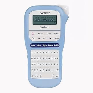 بروذر طابعة ملصقات للمنزل والمكتب، لون ازرق فاتح، PT-H110LB