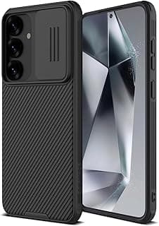 جراب نيلكين مقاوم للصدمات والخدش مع حماية للكاميرا لهاتف سامسونج Galaxy S25 Fe - أسود