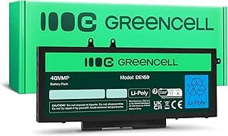 بطارية Green Cell موديل 4GVMP R8D7N 1V1XF لأجهزة ديل Precision 3540 3550 Inspiron 17 7791 2-in-1 15 7590 7591 Latitude 5400 5410 5500 5510 محمولة (8000mAh 7.6V أسود)