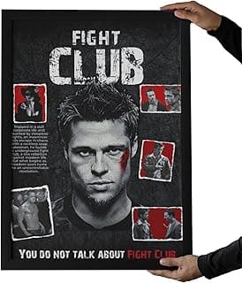 بوستر فيلم Fight Club، إطار خشب أسود، 30x40 سم