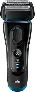 ماكينة حلاقة Series 5 5140s للاستخدام الجاف والمبلل مع غطاء حماية، أسود/أزرق