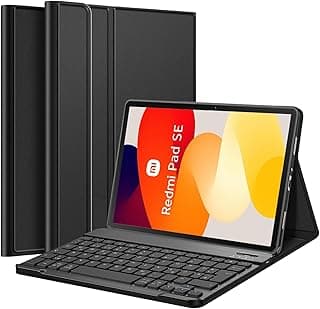 جراب كيبورد لجهاز شاومي Redmi Pad SE مقاس 11 بوصة 2023، جراب حماية نحيف مع كيبورد ألماني QWERTZ مغناطيسي قابل للفصل (Redmi Pad SE)