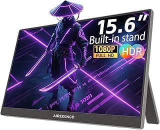 شاشة محمولة 15.6 انش FHD 1080P من ايريكسينجد، شاشة لابتوب محمولة IPS شاشة خارجية USB C HDMI للكمبيوتر وماك والجوال واكس بوكس وبلاي ستيشن 5