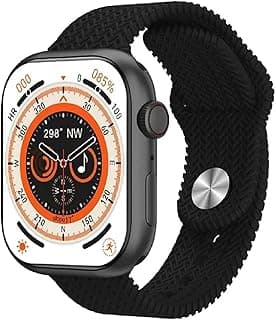 HK9 PRO Smart Watch | Amoled 2.02 screen | NFC | Wireless Charging | HighEnd | Black strap, Bluetooth