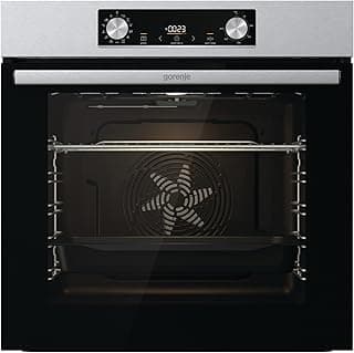 60 cm Built in Electric Oven with Fan, 77 Liters Capacity, Made in Slovenia, Stainless Steel, BO6737E02X"Min 1 year manufacturer warranty"