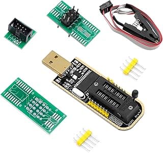رقاقة فلاش SOIC8 SOP8 IC CH341A USB للبرمجة من ايه بي كيه ال في اس ار لاي اي بي ار او ام، وحدة برمجة بيوس نموذج USB SB + مشبك SOP8 + محول SOIC8