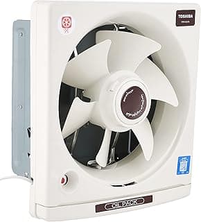 مروحة تهوية للمطبخ من توشيبا، 20 × 20 سم، درج زيت، كريمي VRH20J10C