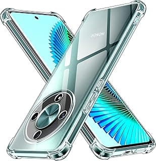 Gorilla Back Case Compatible with Honor X9b / Honor Magic 6 Lite 5G, Cover Silicone Transparent TPU Anti-shock Protector Camera Shockproof Corners - Clear