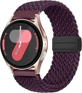 استيك ساعة مغناطيسي 22 مم لـ Redmi Watch 5 Active/5 Lite/سامسونج Galaxy Watch 3 45mm/Watch 46mm/Gear S3/هواوي GT6 GT5 46MM/GT2E/GT6 Pro/GT 5 Pro/Amazfit GTR 4/3، نايلون مضفر