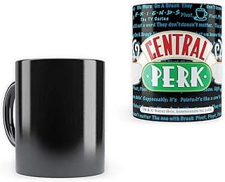 مج سحري متغير الحرارة بنمط مسلسل Friends - Central Perk (مع كوستر هدية) مج مرخص رسمياً من وارنر بروس، الولايات المتحدة
