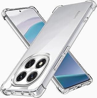 جراب هاتف محمول نوت 15 برو 5G مع حماية للكاميرا، جراب سيليكون TPU ناعم، حافة معززة بزوايا مقواة ريدمي نوت 15 برو 5G ، حماية (شفافة)