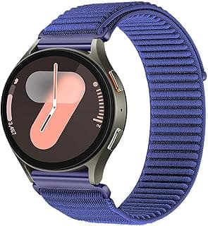 حزام رياضي نايلون لوب 20mm لسامسونج Galaxy Watch 7/6/5/4 40mm 44mm/5 Pro 45mm/S2 classic/active 2 40mm 44mm/Amazfi GTS 2/2e/3/3 Pro/GTS4/GTS 2 Mini/4 Mini/Bip 3، حزام قماش مرن