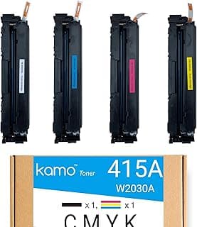حبارة 415A 415X (بشريحة) متوافقة مع اتش بي 415A 415X W2030A W2030X لطابعات Color Laserjet Pro M454dn M454dw MFP M479dw M479fdw M479fnw M479fdn Color Laserjet Enterprise M455dn, MFP M480f