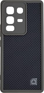 جراب سيليكون TPU لحماية الكاميرا بتصميم كاربون فايبر ثلاثي الأبعاد لهاتف انفينيكس Note 50s 5G (رمادي)