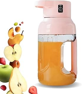 Portable Blender USB Rechargeable Easy Travel Blender with Built-in Handle 1.5L Total Capacity for Juice (1 Blender)
