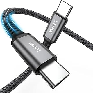 كابل USB C إلى USB C، كابل شاحن USB C 100W لـ ابل iPhone 17/17 Air/17 Pro/17 Pro Max/16، ابل MacBook Pro، iPad Pro، ديل XPS، سامسونج Galaxy S25/S24/S22 Ultra، Switch، Pixel، (100W, 1M)