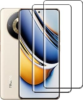 اسكرينة حماية لهاتف Realme 10 Pro Plus 5G زجاج مقسى مع حماية للكاميرا، تغطية كاملة، بدون فقاعات، مقاومة للخدش، صلابة 9H، مضادة للبصمات