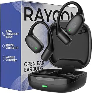 سماعات Essential Open Earbuds – سماعات لاسلكية بالكامل مفتوحة الأذن بلوتوث 6.0، خفيفة الوزن، تصميم خطاف مريح، مقاومة للماء IPX5، بطارية 36 ساعة (أسود)