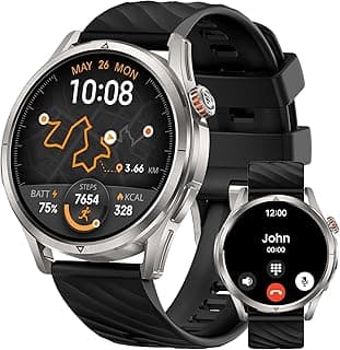 Magic R10 Smartwatch, AMOLED Touch Display, Fitness & Health Tracking, Waterproof Bluetooth Smart Watch for Android & iOS – Silver