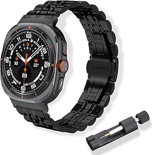 سوار ساعة معدني لسامسونج Galaxy Watch Ultra، سوار بديل ستانلس ستيل لساعة سامسونج Galaxy Watch Ultra مقاس 47mm